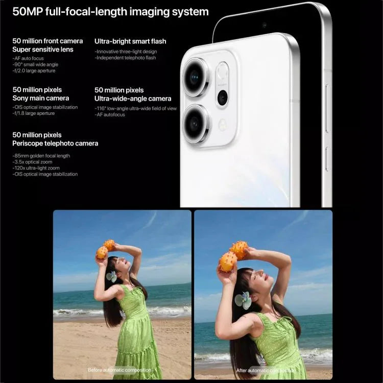 OPPO Reno14 Pro AIフォン、16GB+1TB、画面指紋認証、6.83インチ ColorOS 15.0 Dimensity 8450 オクタコア、NFC、OTG、ネットワーク：5G、16GB+1TB