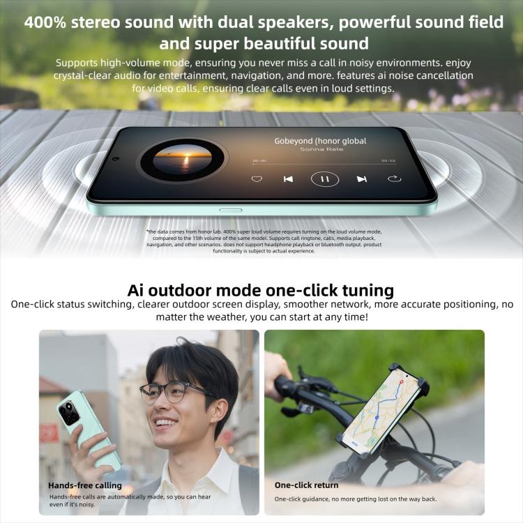 Honor Play10T、12GB+256GB、側面指紋認証、6.8インチ、Android 15 Magic OS 9.0、Snapdragon 6s Gen 3 オクタコア、ネットワーク：5G、12GB+256GB