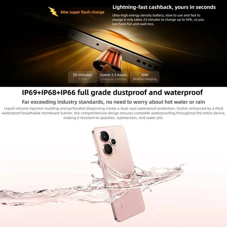 Realme 15、8GB+256GB、6.77インチ、Realme UI 6.0、Android 15、MediaTek Dimensity 7300+ オクタコア、NFC、ネットワーク：5G、8GB+256GB