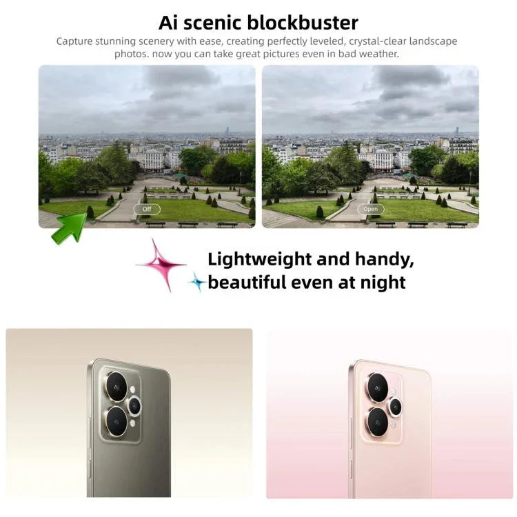 Realme 15、8GB+256GB、6.77インチ、Realme UI 6.0、Android 15、MediaTek Dimensity 7300+ オクタコア、NFC、ネットワーク：5G、8GB+256GB