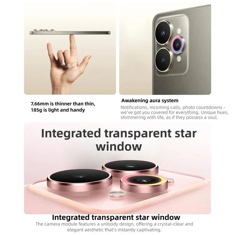 Realme 15、8GB+256GB、6.77インチ、Realme UI 6.0、Android 15、MediaTek Dimensity 7300+ オクタコア、NFC、ネットワーク：5G、8GB+256GB