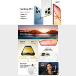 Realme 15T、8GB+128GB、画面指紋認証、6.57インチ、Realme UI 6.0、Android 15、MediaTek Dimensity 6400 Max オクタコア、NFC、ネットワーク：5G、8GB+128GB