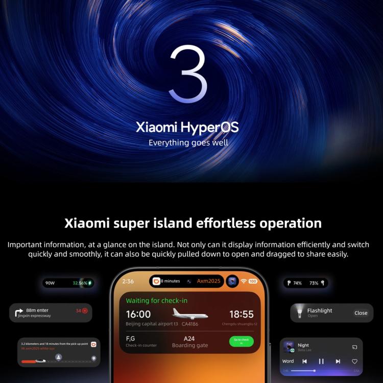 Xiaomi 17、12GB+512GB、3D超音波指紋認証、6.3インチ、Xiaomi HyperOS 3、Snapdragon 8 Elite Gen 5 オクタコア、NFC、ネットワーク：5G、12GB+512GB