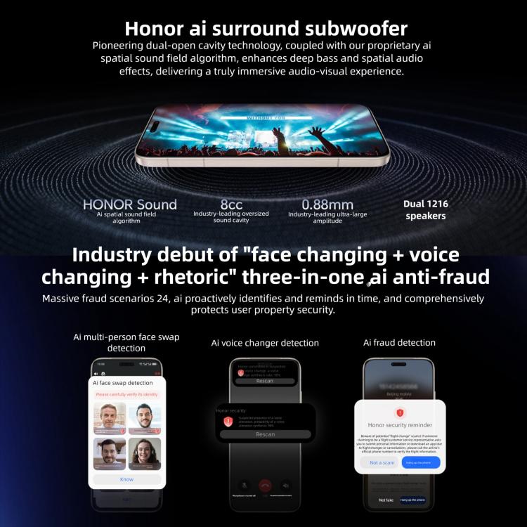 Honor Magic8 Pro、12GB+256GB、画面内指紋認証、6.71インチ、MagicOS 10.0 / Android 16、Snapdragon 8 Elite 第5世代 オクタコア、ネットワーク：5G、NFC、OTG、12GB+256GB
