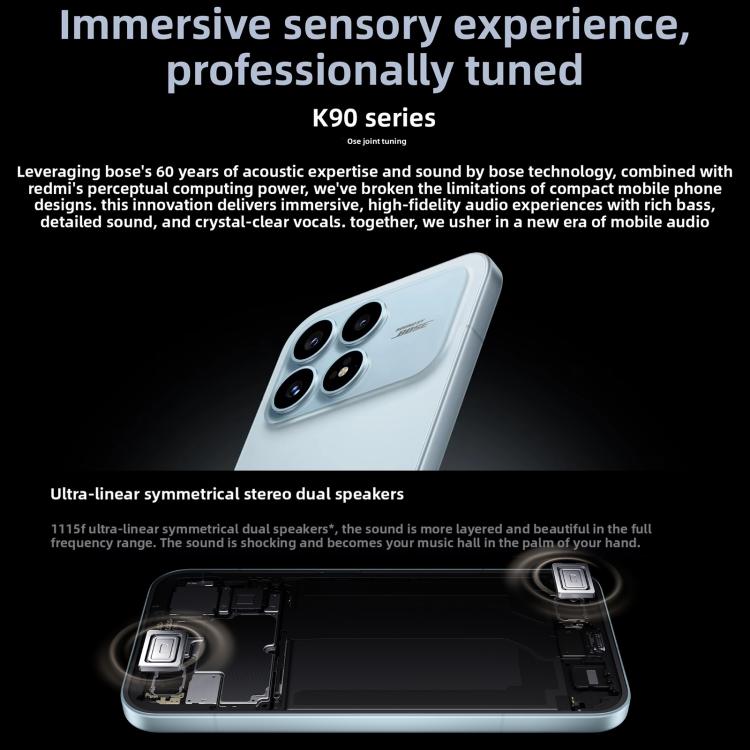 Xiaomi Redmi K90、12GB+256GB、6.59インチ Xiaomi HyperOS 3 Snapdragon 8 Elite オクタコア、NFC、ネットワーク：5G、12GB+256GB