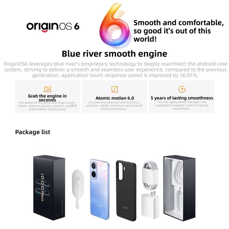 vivo iQOO Neo11、16GB+1TB、顔認証 / 画面指紋認証、6.82インチ Android 16 OriginOS 6 Snapdragon 8 Elite オクタコア、OTG、NFC、ネットワーク：5G、iQOO Neo11、16GB+1TB