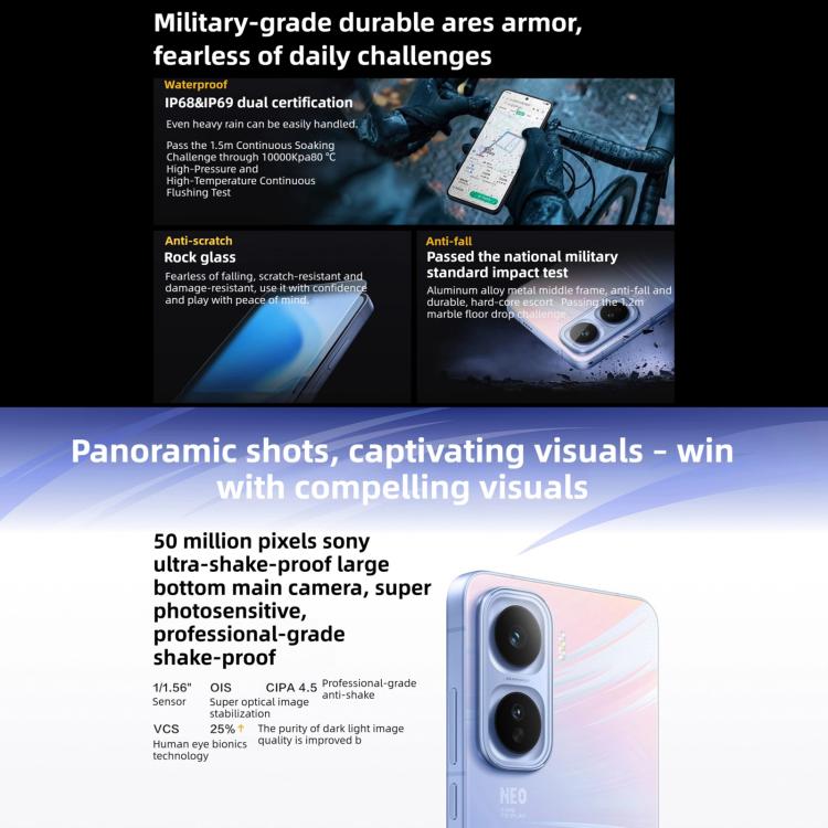 vivo iQOO Neo11、16GB+256GB、顔認証 / 画面指紋認証、6.82インチ Android 16 OriginOS 6 Snapdragon 8 Elite オクタコア、OTG、NFC、ネットワーク：5G、iQOO Neo11、16GB+256GB