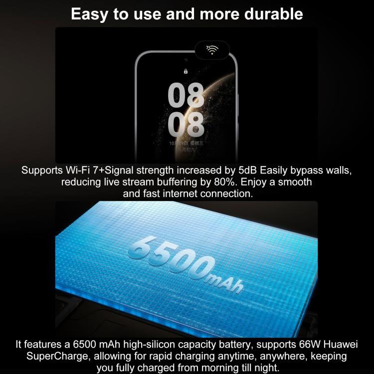 HUAWEI Mate 70 Air、16GB+256GB、側面指紋認証、7インチ HarmonyOS 5.1 Kirin 9020B、NFC、OTG、Google Play非対応、16GB+256GB