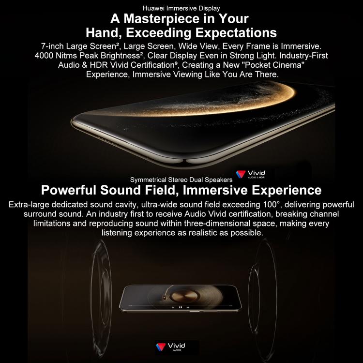 HUAWEI Mate 70 Air、16GB+512GB、側面指紋認証、7インチ HarmonyOS 5.1 Kirin 9020B、NFC、OTG、Google Play非対応、16GB+512GB