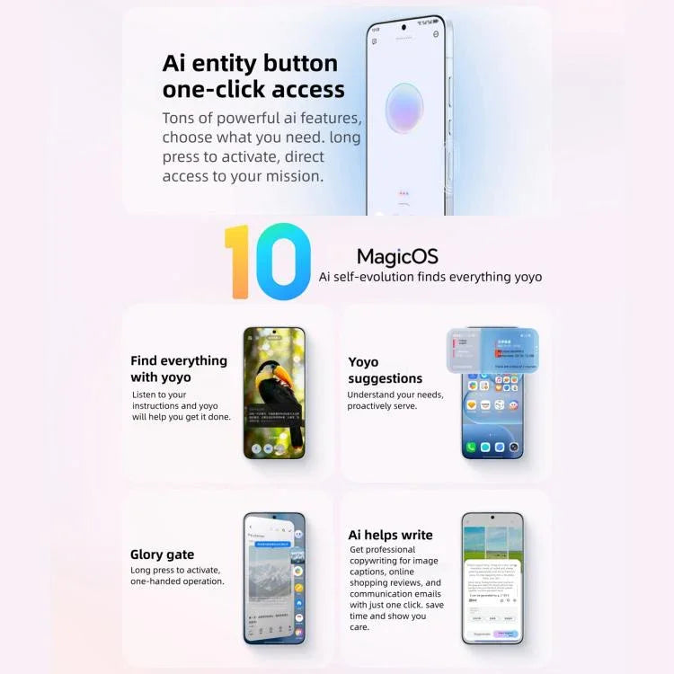 Honor 500、16GB+512GB、画面指紋認証、6.55インチ MagicOS 10.0 / Android 16 Snapdragon 8s Gen 4 オクタコア、ネットワーク：5G、NFC、OTG、Honor 500、16GB+512GB