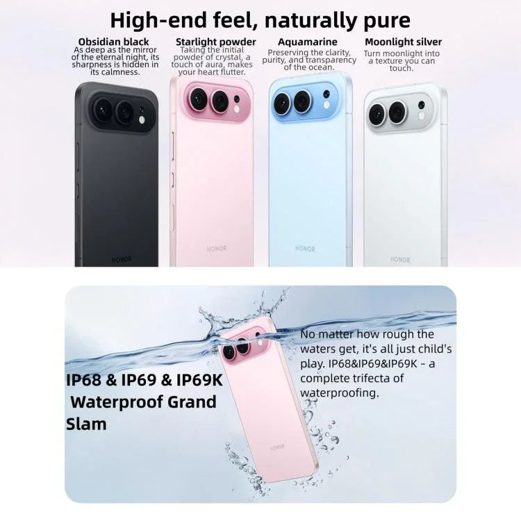 Honor 500、16GB+512GB、画面指紋認証、6.55インチ MagicOS 10.0 / Android 16 Snapdragon 8s Gen 4 オクタコア、ネットワーク：5G、NFC、OTG、Honor 500、16GB+512GB