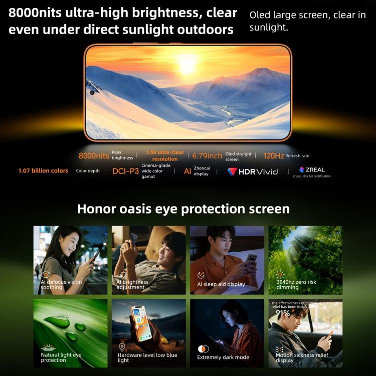 Honor Power2、12GB+512GB、10080mAhバッテリー、6.79インチ MagicOS 10.0 / Android 16 Dimensity 8500 Elite オクタコア、ネットワーク：5G、NFC、OTG、12GB+512GB