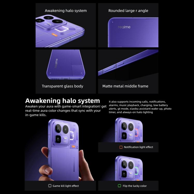 Realme Neo8、16GB+1TB、超音波画面指紋認証、6.78インチ Realme UI 7.0 Snapdragon 8 Gen 5 オクタコア、OTG、NFC、ネットワーク：5G、16GB+1TB
