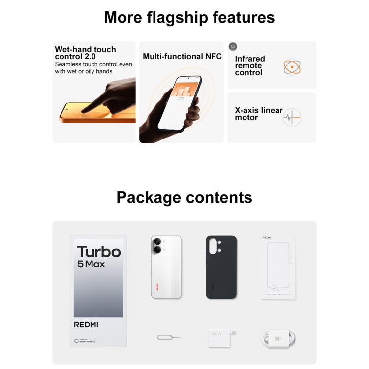 Xiaomi REDMI Turbo 5 Max、16GB+512GB、6.83インチ Xiaomi HyperOS 3 Dimensity 9500s オクタコア、NFC、ネットワーク：5G、16GB+512GB