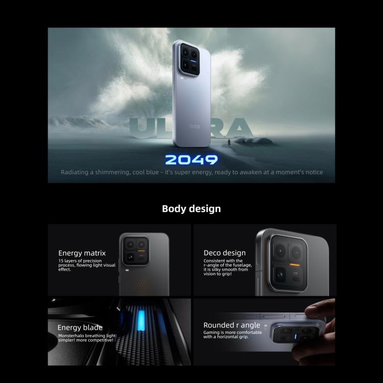 vivo iQOO 15 Ultra、24GB+1TB、超音波3D指紋認証、6.85インチ Android 16 OriginOS 6 Snapdragon 8 Elite Gen 5 オクタコア、OTG、NFC、ネットワーク：5G、Google Play対応、24GB+1TB