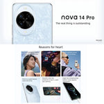 Huawei nova 14 Pro、12GB+512GB、側面指紋認証、6.78インチ HarmonyOS 5.0、NFC、OTG、Google Play非対応、12GB+512GB、nova 14 Pro、12GB+512GB