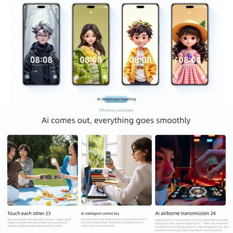Huawei nova 14 Pro、12GB+512GB、側面指紋認証、6.78インチ HarmonyOS 5.0、NFC、OTG、Google Play非対応、12GB+512GB、nova 14 Pro、12GB+512GB
