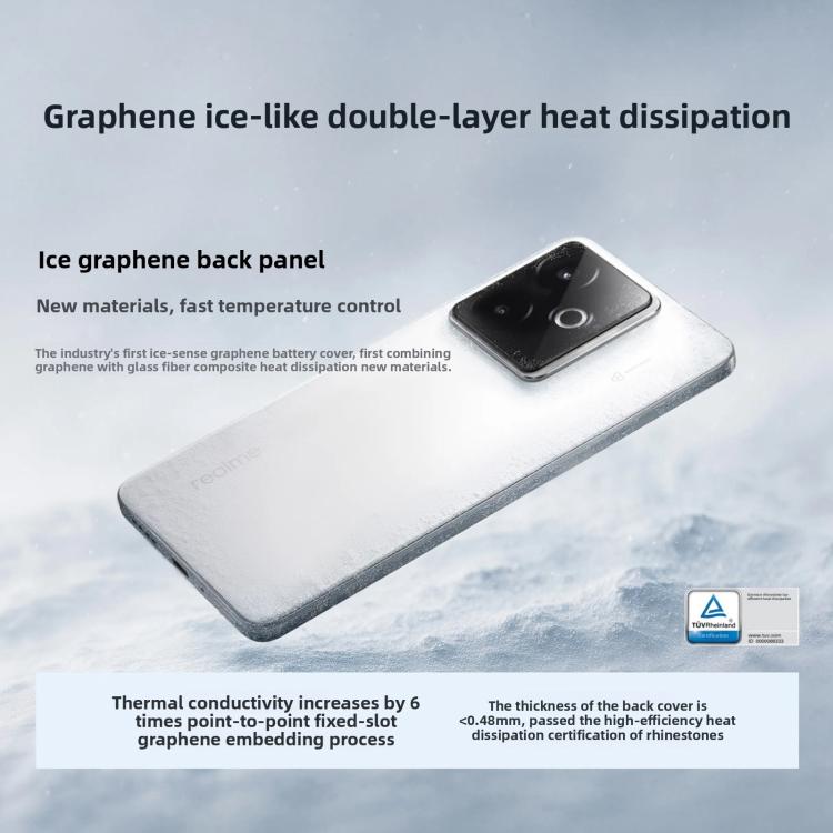 Realme GT7、12GB+256GB、6.8インチ Android 15 / Realme UI 6.0 MediaTek Dimensity 9400+ オクタコア、NFC、ネットワーク：5G、Google Play対応、12GB+256GB
