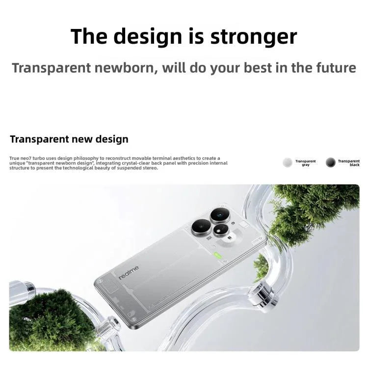 Realme Neo7 Turbo、12GB+256GB、6.8インチ Android 15 / Realme UI 6.0 MediaTek Dimensity 9400e オクタコア、NFC、ネットワーク：5G、Google Play対応、16GB+256GB