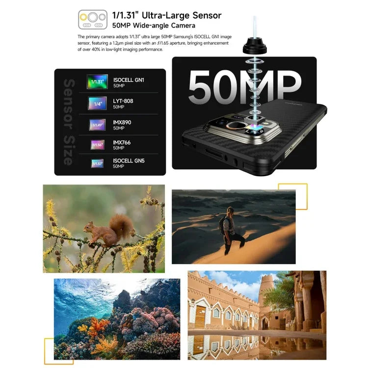 Ulefone Armor 25T 頑丈スマートフォン、6GB+256GB、サーマルイメージング、6.78インチ Android 14 MediaTek Helio G99 オクタコア、ネットワーク：4G、NFC、OTG、Armor 25T