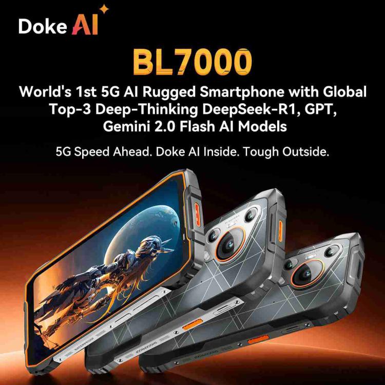 Blackview BL7000 頑丈スマホ、8GB+256GB、6.78インチ Android 15 MediaTek Dimensity 6300 オクタコア、ネットワーク：5G、NFC、OTG、8GB+256GB