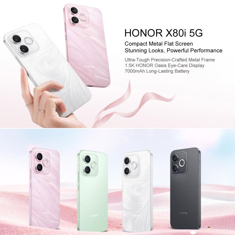 Honor X80i、12GB+512GB、画面内指紋認証、6.6インチ MagicOS 10.0 Android 16.0 Dimensity 6500 Elite オクタコア、ネットワーク：5G、OTG、NFC、12GB+512GB