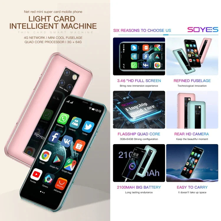 顔認証、3.46インチ Android 9.0 MTK6739CW クアッドコア 最大1.28GHz、デュアルSIM、Bluetooth、WiFi、GPS、ネットワーク：4G、3GB+64GB