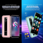 顔認証、3.46インチ Android 9.0 MTK6739CW クアッドコア 最大1.28GHz、デュアルSIM、Bluetooth、WiFi、GPS、ネットワーク：4G、3GB+64GB