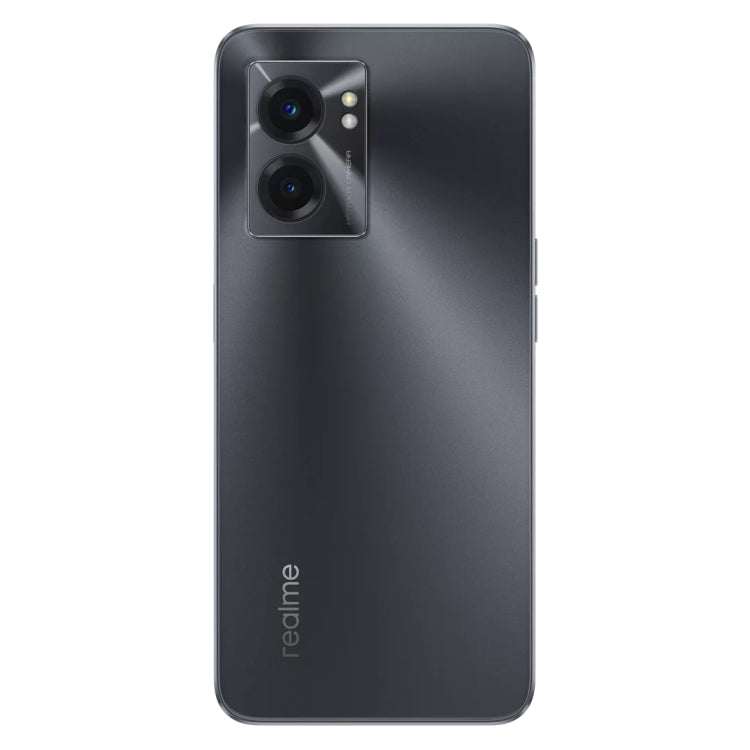デュアル背面カメラ、側面指紋認証、5000mAhバッテリー、6.58インチ Realme UI 3.0 / Android 12、MediaTek Dimensity 810 オクタコア 最大2.4GHz、ネットワーク：5G、Google Play対応、12GB+256GB