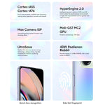 デュアル背面カメラ、側面指紋認証、5000mAhバッテリー、6.58インチ Realme UI 3.0 / Android 12、MediaTek Dimensity 810 オクタコア 最大2.4GHz、ネットワーク：5G、Google Play対応、12GB+256GB