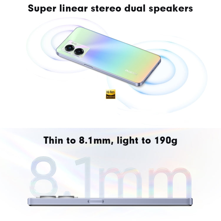 デュアル背面カメラ、側面指紋認証、5000mAhバッテリー、6.58インチ Realme UI 3.0 / Android 12、MediaTek Dimensity 810 オクタコア 最大2.4GHz、ネットワーク：5G、Google Play対応、12GB+256GB