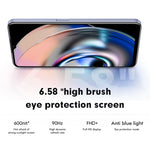 デュアル背面カメラ、側面指紋認証、5000mAhバッテリー、6.58インチ Realme UI 3.0 / Android 12、MediaTek Dimensity 810 オクタコア 最大2.4GHz、ネットワーク：5G、Google Play対応、12GB+256GB