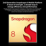 クアッド背面カメラ、画面内指紋認証／顔認証、4700mAhバッテリー、6.78インチ Android 13.0 OriginOS 3 Qualcomm Snapdragon 8 Gen 2 オクタコア 最大3.2GHz、NFC、OTG、ネットワーク：5G、Google Play対応、50Wワイヤレス急速充電対応
