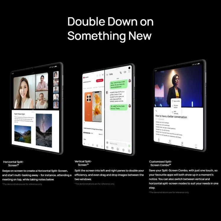 トリプルカメラ、顔認証＆側面指紋認証、5060mAhバッテリー、7.85インチ＋6.4インチ画面、HarmonyOS 3.1 Snapdragon 8+ 4G オクタコア 最大3.2GHz、ネットワーク：4G、OTG、NFC、Google Play非対応、1TB