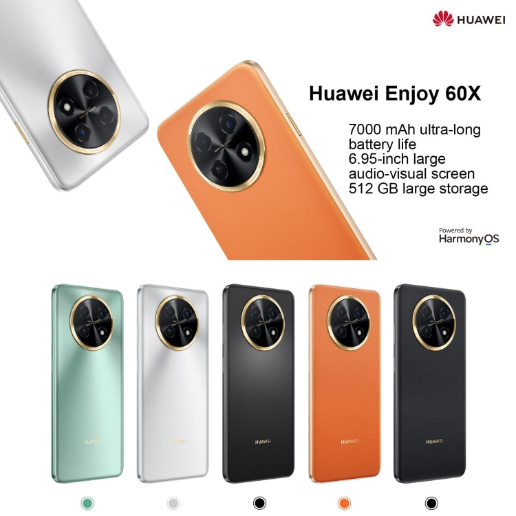デュアル背面カメラ、側面指紋認証、7000mAhバッテリー、6.95インチ HarmonyOS 3.0 Qualcomm Snapdragon 680 オクタコア 2.4GHz、ネットワーク：4G、OTG、NFC、Google Play非対応、256GB シルバー、256GB ブラック、256GB グリーン
