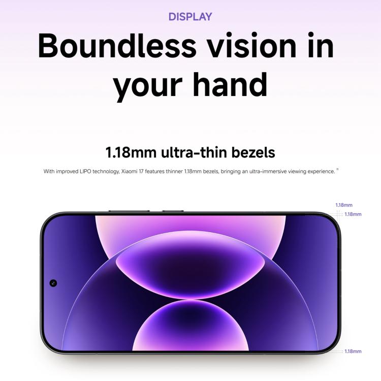 Xiaomi 17 Global、12GB+256GB、超音波指紋認証、6.3インチ Xiaomi HyperOS 3 Snapdragon 8 Elite Gen 5 オクタコア、NFC、ネットワーク：5G、12GB+256GB