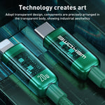 WK WDC-180 6A パイオニアシリーズ USBから8ピン透明高速充電データケーブル、長さ：1m、USBから8ピン
