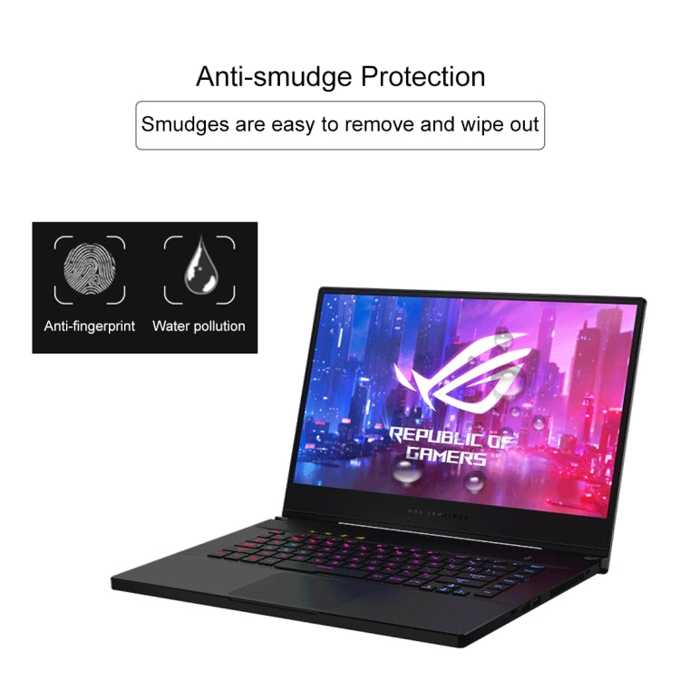 ノートパソコン画面 HD 強化ガラス保護フィルム ASUS ROG Zephyrus M GU502 15.6インチ用, ASUS ROG Zephyrus M 15.6インチ用