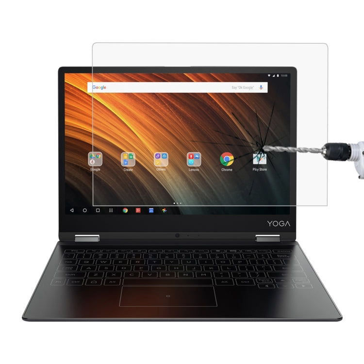 0.4mm 9H 表面硬度 フルスクリーン 強化ガラスフィルム Lenovo YOGA A12用, Yoga A12