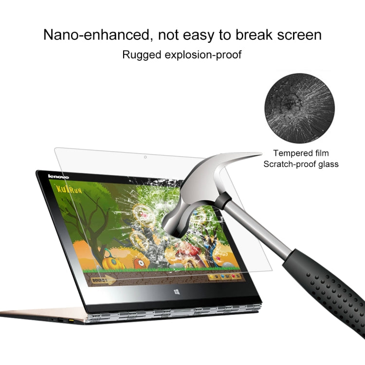0.4mm 9H 表面硬度 フルスクリーン 強化ガラスフィルム Lenovo YOGA 3 Pro 13.3インチ用, Yoga 3 Pro