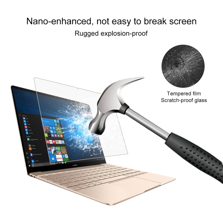 0.4mm 9H 表面硬度 フルスクリーン 強化ガラスフィルム Huawei MateBook X 13.3インチ用, MateBook X 13.3インチ用