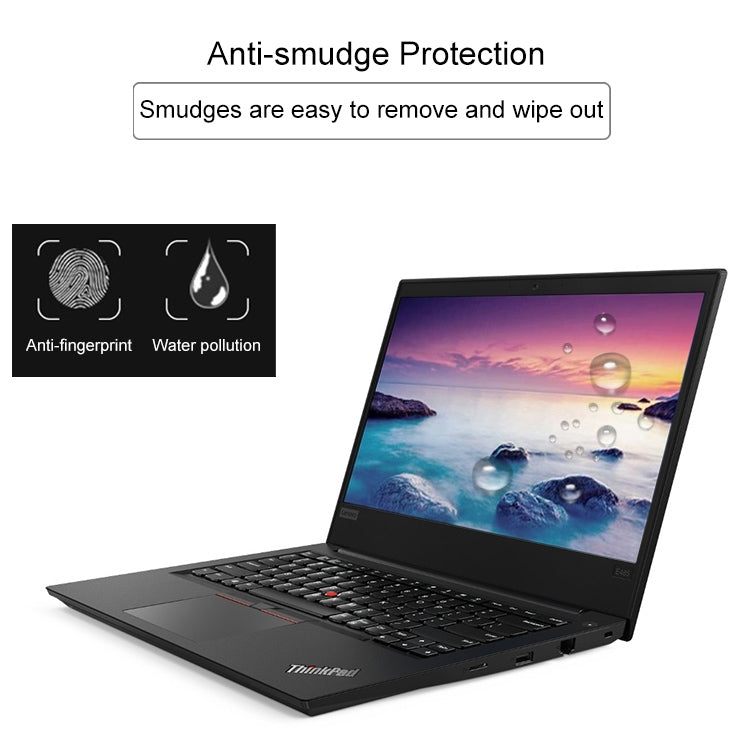 0.4mm 9H 表面硬度 フルスクリーン 強化ガラスフィルム Lenovo ThinkPad E485 14インチ用, Lenovo E485