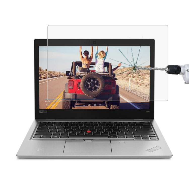 0.4mm 9H表面硬度 フルスクリーン強化ガラスフィルム Lenovo ThinkPad L380 13.3インチ用、Lenovo L380