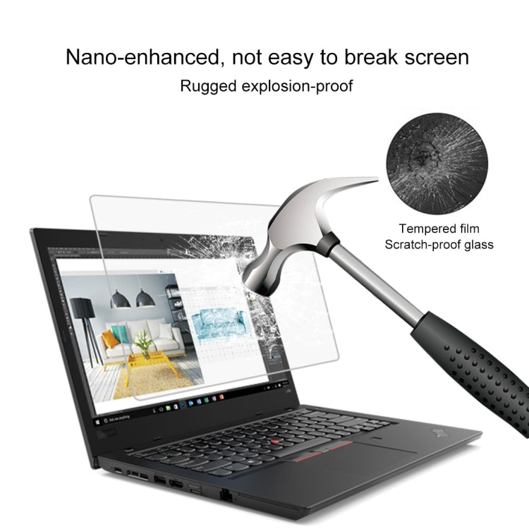 0.4mm 9H 表面硬度 フルスクリーン 強化ガラスフィルム Lenovo ThinkPad L480 14インチ用, Lenovo L480