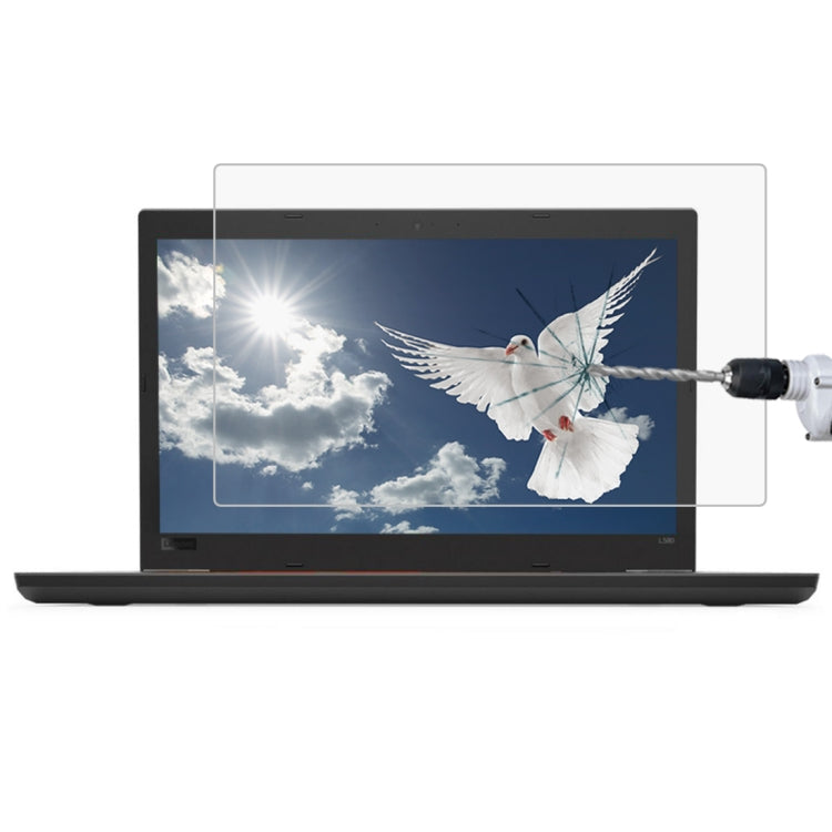 9H表面硬度 フルスクリーン強化ガラスフィルム Lenovo ThinkPad L580 15.6インチ用、Lenovo L580