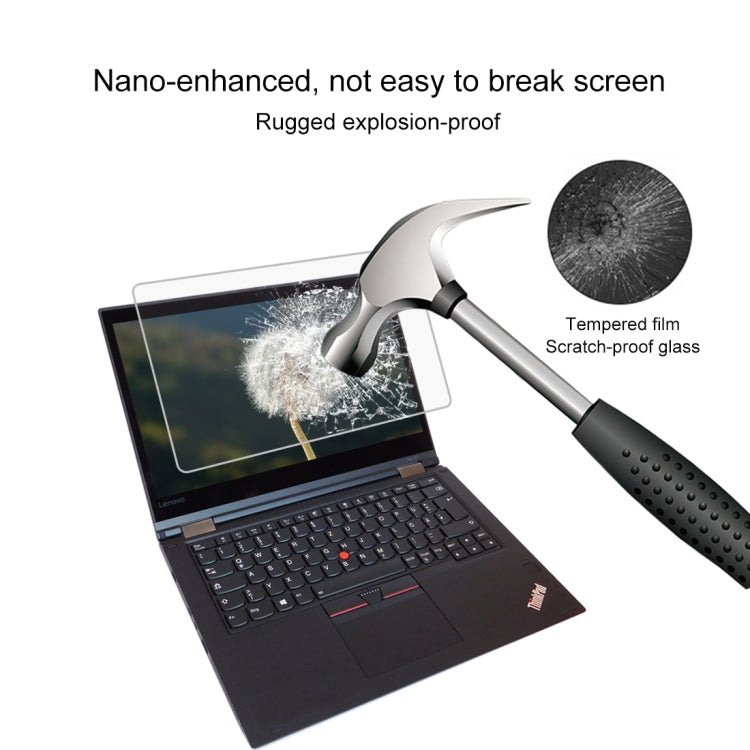 0.4mm 9H 表面硬度 フルスクリーン 強化ガラスフィルム Lenovo ThinkPad Yoga 370 13.3インチ用, Yoga 370