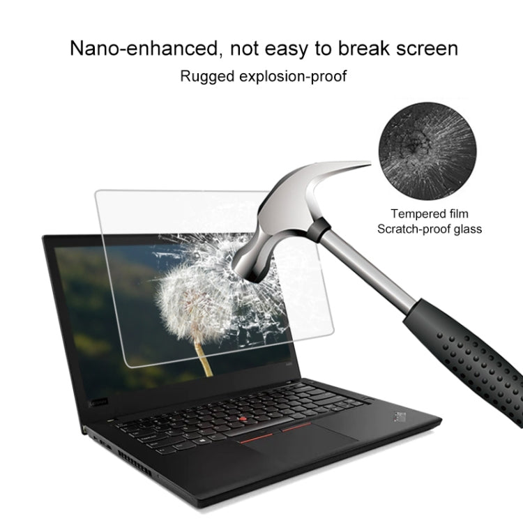 0.4mm 9H 表面硬度 フルスクリーン 強化ガラスフィルム Lenovo ThinkPad A485 14インチ用, Lenovo A485