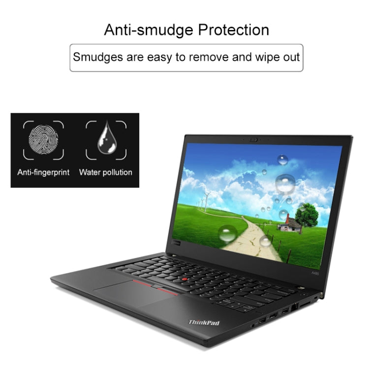 0.4mm 9H 表面硬度 フルスクリーン 強化ガラスフィルム Lenovo ThinkPad A485 14インチ用, Lenovo A485