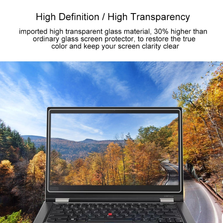 0.4mm 9H 表面硬度 フルスクリーン 強化ガラスフィルム Lenovo ThinkPad X380 Yoga 13.3インチ用, X380 Yoga