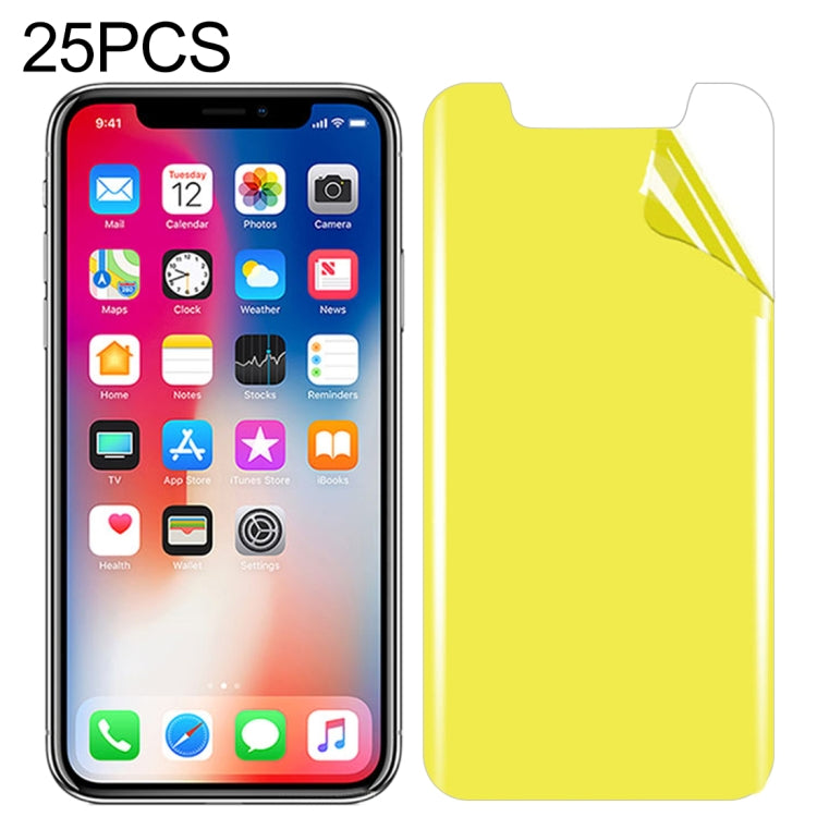 iPhone X / XS用 25枚セット ソフトTPU全面保護フロントスクリーンプロテクター、iPhone X / XS用(25枚セット)